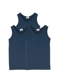 bonprix, Unisex, bonprix Unterhemd &raquo;3&laquo; Packung, 3, 3 Stk. Unterhemd mit weicher Baumwolle (3er-Pack), dunkelblau, 152/158, 3 Stk., N-Gr, Unterhemd im 
