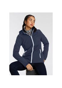 Icepeak, Unisex, Softshelljacke &raquo;BRENHAM&laquo; 1 Stk. tlg. mit Kapuze Winddicht & Wasserabweisend & Atmungsaktiv, blau, 38, Regulierbarer Saum.