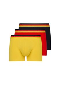 Bruno Banani, Herren, Retro Pants &raquo;Golden Goal&laquo; 3er Pack, mit mehrfarbigem Bund, schwarz, rot, gold, XL, Herrenshorts von Bruno Banani
