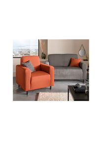 Hussen-Set , orange , 55% Baumwolle, 40% Polyester, 5% Elasthan