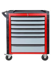 ADB Werkstattwagen HQ, 7 Schubladen, Schiebegriff, Zentralverschluss, B 750 x T 475 x H 985 mm, silbergrau RAL 7001