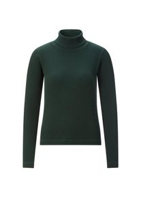 LANIUS Damen-Rollkragenshirt Uni Dunkelgr&uuml;n 38