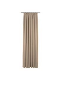 Adam, Vorhang &raquo;Uni Collection&laquo; Kr&auml;uselband 1 Stk. tlg. aus 100% Bio-Baumwolle, Massanfertigung, hellbraun, Jacquard, Baumwolle (Bio-Baumwolle)