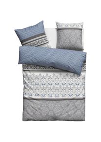 Home Affaire, Home Affaire Bettw&auml;sche &raquo;Cremona&laquo; romantische Bettw&auml;sche in verschiedenen Qualit&auml;ten, ab Gr. 135x200 cm, blau, Biber, Obermaterial: 100%