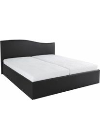 Westfalia Schlafkomfort, Polsterbett inkl. Bettkasten bei Ausf&uuml;hrung mit Matratze, schwarz, Bezug Bett: Kunstleder;Bonnell-Federkernmatratze: 51% 