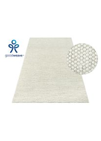 my home, my home Wollteppich &raquo;Wolly, Wolle&laquo; rechteckig 14 mm H&ouml;he handgewebt, Handweb Teppiche, Wohnzimmer, Schlafzimmer, Esszimmer, natur, Wolle, 14 