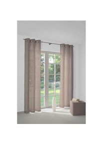 WIRTH, Vorhang &raquo;Sunday&laquo; &Ouml;sen 1 Stk. tlg. nach Mass, braun, Jacquard, Baumwolle, Polyester