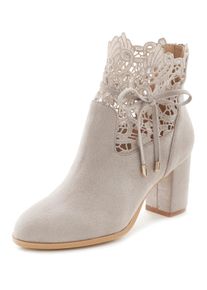Lascana Witt Damen High-Heel-Stiefelette, grau, Gr&ouml;&szlig;e 40, 100% Textil