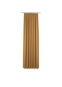 Adam, Vorhang &raquo;Uni Collection&laquo; Kr&auml;uselband 1 Stk. tlg. aus 100% Bio-Baumwolle, Massanfertigung, curry, Jacquard, Baumwolle (Bio-Baumwolle)