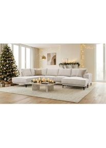 Goodproduct, GOODproduct Wohnlandschaft &raquo;XXL Sofa Oland, Struktur, Flachgewebe, Luxus-Microfaser, Boucle&laquo; U-Form, 345 cm, Wellenunterfederung, Skandi-