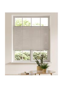 my home, my home Plissee &raquo;LAHOLM&laquo; Lichtschutz ohne Bohren verspannt Fixmass, Bestseller mit &uuml;ber 3500 4,5-Sterne-Bewertungen, Klemmtr&auml;ger, sand, 