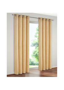 WIRTH, Vorhang &raquo;Trondheim B&laquo; Kr&auml;uselband 1 Stk. tlg. nach Mass, beige, Chenille, Polyacryl