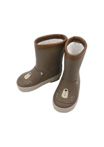 MaxiMo, Herren, MaxiMo Gummistiefel gef&uuml;ttert, Profilsohle, reflektierende Details, wasserdicht, mit Patch, fossil, 24, Kinder-Gummistiefel von MaxiMo