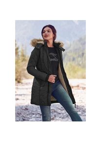ALPENBLITZ, Unisex, ALPENBLITZ Parka &raquo;Wintercharme&laquo; mitKapuze f&uuml;r kalte Temperaturen, aus Webstoff, mit Kapuze, mit Taschen, schwarz, 36, Warmer Parka