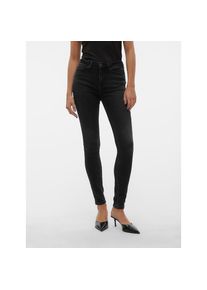 V&eacute;ro Moda Vero Moda, Unisex, Skinny-fit-Jeans &raquo;VMFLASH MR SKINNY JEANS LI111 NOOS&laquo; Baumwollmischung mit Stretch, regular waist, skinny fit, schwarz denim, L (40