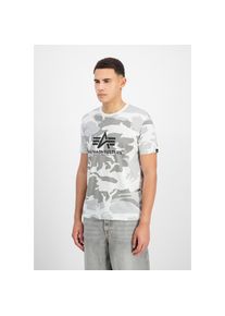 Alpha Industries, Herren, T-Shirt &raquo;Basic T-Shirt&laquo; Baumwolle, regular fit, wei&szlig; camo, S, Kurzarm-Design, perfekt f&uuml;r die w&auml;rmeren Tage oder als 