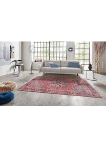 Hanse Home, Hanse Home Teppich &raquo;Amata&laquo; rechteckig 5 mm H&ouml;he Orientalisch, L&auml;ufer, Vintage, Wohnzimmer, Schlafzimmer, Esszimmer, rot, Polyester, 5 mm