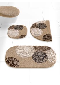 Grund Witt Badematte, taupe, Gr&ouml;&szlig;e 47x50 cm - Deckelbezug, 100% Polyacryl