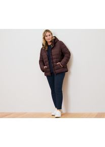 Tchibo - Steppjacke mit Kapuze - Damen - Gr. 46 - dunkelbraun