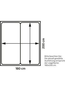 Home Affaire, Home Affaire Boxspringbett &raquo;Exclusive&laquo; inkl. Topper, 3 Breiten, 3 H&auml;rtegrad-Ausf&uuml;hrungen, rot, Samtoptik (100% Polyester), Samtoptik