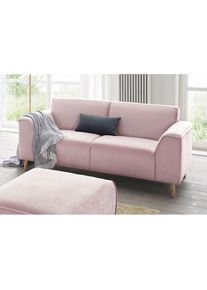 Home Affaire, Home Affaire 2-Sitzer &raquo;Janek Scandic Design, elegant und zeitlos&laquo; mit Federkern und Keder in scandinavischem Design, flamingo, Struktur 