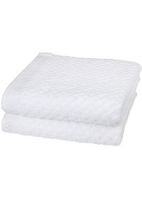 Ross, Ross Handt&uuml;cher &raquo;Harmony&laquo; 100 % Baumwolle, Hoch Tief Struktur, viele Farben, wei&szlig;, Frottier, Baumwolle, 2 Stk.