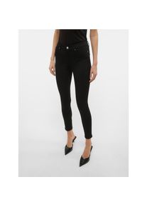 V&eacute;ro Moda Vero Moda, Unisex, Skinny-fit-Jeans &raquo;VMFLASH MR SKINNY JEANS LI140 GA NOOS&laquo; Baumwollmischung mit Stretch, regular waist, skinny fit, schwarz, S (36), 