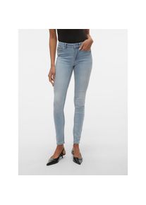 V&eacute;ro Moda Vero Moda, Unisex, Skinny-fit-Jeans &raquo;VMFLASH MR SKINNY JEANS LI3102 GA NOOS&laquo; Baumwollmischung mit Stretch, regular waist, skinny fit, light blau denim