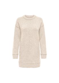Only, Unisex, Only Midikleid &raquo;ONLHAZEL LS O-NECK DRESS BF KNT&laquo; Sommerkleid, wei&szlig;cap gray detail:melange, XL, N-Gr, Kleid in Midil&auml;nge von Only
