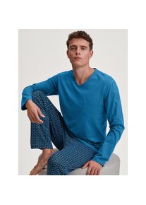 Calida, Unisex, Calida Schlafanzug &raquo;Relax Imprint 2&laquo; 2 tlg. atmungsaktiv, Cotton, leicht, weicher Single-Jersey, nordic, L (52/54), Unisex-Pyjama von 