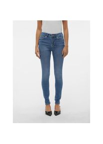 V&eacute;ro Moda Vero Moda, Unisex, Skinny-fit-Jeans &raquo;VMFLASH MR SKINNY JEANS LI347 NOOS&laquo; Baumwollmischung mit Stretch, regular waist, skinny fit, medium blau denim, L