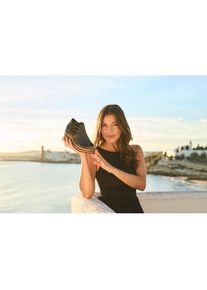 Rieker, Unisex, Keilsandalette , Sommerschuh, Sandale, Keilabsatz, mit Innen-Reissverschluss, schwarz, 41, Sandalette mit modischer Schaftgestaltung