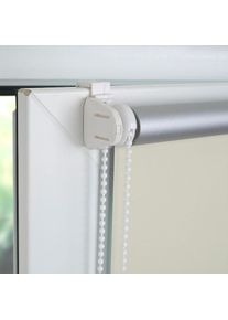 Liedeco, Seitenzugrollo verdunkelnd energiesparend ohne Bohren, creme, Polyester