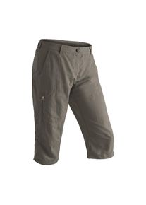 Maier Sports , Damen , Caprihose &raquo;Neckar&laquo; Robuste Funktionshose in Capril&auml;nge, ideal f&uuml;rs Wandern , braun , Funktionale Wandercapri im Regular Fit