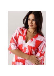 Aniston Selected, Unisex, Aniston SELECTED Maxikleid mit weiten, 3/4-langen &Auml;rmeln - NEUE KOLLEKTION, rot, wei&szlig;, rosa, 36, N-Gr, Kleid mit 