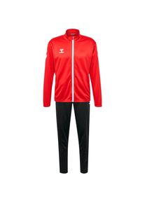 Hummel, Herren, Hummel Trainingsanzug &raquo;HMLLOGO SUIT&laquo; 2 Stk. zweiteilig, aus Polyester, ohne Kapuze, true rot, schwarz, M (48/50), Trainingsanzug 