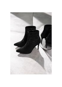 Aniston Shoes, Unisex, Aniston SHOES Stiefelette , Abendstiefelette mit Glitzersteinchen - NEUE KOLLEKTION, schwarz, 38, Elegante Stiefelette aus der 