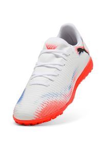 Puma, Unisex, Puma Fussballschuh &raquo;FUTURE 8 PLAY TT&laquo; f&uuml;r synthetische Hartpl&auml;tze, Puma wei&szlig;, Puma schwarz, glowing rot, 46,5