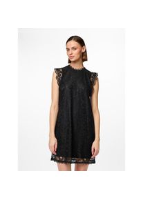 Pieces, Unisex, Pieces Spitzenkleid &raquo;PCOLLINE SL LACE DRESS NOOS&laquo; Partykleid, schwarz, L, N-Gr, Romantisches Spitzenkleid mit pflegeleichtem 