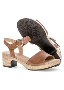 Gabor, Unisex, Sandalette &raquo;KRETA&laquo; , Blockabsatz, Sommerschuh, Sandale mit Zierschnalle, Weite G (weit), camelfarben, 42, Sandalette in Schuhweite G (=