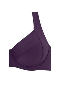 Lascana, Unisex, Lascana B&uuml;gel-Bikini mit seitlich geraffter Bikinihose, lila, 38, Cup G, In modischen Farben