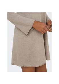 Only, Unisex, Only Midikleid &raquo;ONLAMALIO LIFE LS ONECK DRESS KNT&laquo; Sommerkleid, fungi detail:melange, S, N-Gr, Kleid in Midil&auml;nge von Only