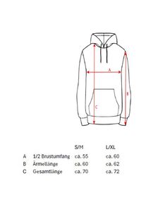 Zwillingsherz, Unisex, Hoodie &raquo;Always Happy&laquo;, Smiley aus Frottee, Neon-Details, Kapuze, Langarm, rosa, L/XL, Sweatshirt von Zwillingsherz