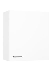 Kochstation, KOCHSTATION H&auml;ngeschrank &raquo;KS-Paula&laquo; 60 cm breit, 70 cm hoch, mit 1 T&uuml;r, 2 Einlegeb&ouml;den, wei&szlig; matt, wei&szlig;, B/H/T: 60 cm x 70,4 cm x 34,9 cm