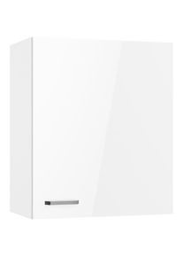 Kochstation, KOCHSTATION H&auml;ngeschrank &raquo;KS-Paula&laquo; 60 cm breit, 70 cm hoch, mit 1 T&uuml;r, 2 Einlegeb&ouml;den, wei&szlig; glanz, wei&szlig;, B/H/T: 60 cm x 70,4 cm x 34,9 