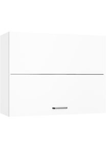 Kochstation, KOCHSTATION H&auml;ngeschrank &raquo;KS-Paula&laquo; 90 cm breit, 70 cm hoch, mit 1 Faltliftt&uuml;r, 2 Einlegeb&ouml;den, wei&szlig; matt, wei&szlig;, B/H/T: 90 cm x 70,4 cm x