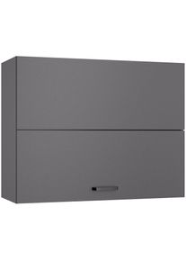 Kochstation, KOCHSTATION H&auml;ngeschrank &raquo;KS-Paula&laquo; 90 cm breit, 70 cm hoch, mit 1 Faltliftt&uuml;r, 2 Einlegeb&ouml;den, anthrazit, anthrazit, B/H/T: 90 cm x 70,4