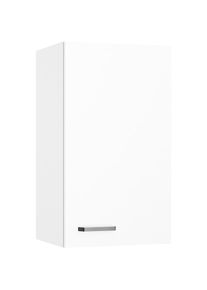 Kochstation, KOCHSTATION H&auml;ngeschrank &raquo;KS-Paula&laquo; 40 cm breit, 70 cm hoch, mit 1 T&uuml;r, 2 Einlegeb&ouml;den, wei&szlig; matt, wei&szlig;, B/H/T: 40 cm x 70,4 cm x 34,9 cm