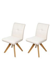 Home Affaire, Home Affaire Drehstuhl &raquo;Ida Polsterstuhl, K&uuml;chenstuhl, 4-Fussstuhl&laquo; () 2 Stk.180&deg; drehbar, mit automatischer R&uuml;ckstellung, creme, eiche 