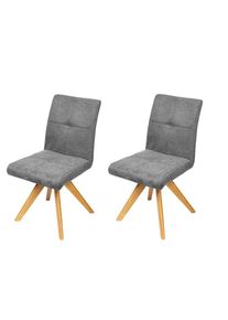 Home Affaire, Home Affaire Drehstuhl &raquo;Ida Polsterstuhl, K&uuml;chenstuhl, 4-Fussstuhl&laquo; () 2 Stk.180&deg; drehbar, mit automatischer R&uuml;ckstellung, grau, eiche 